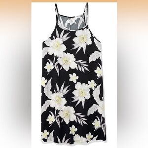 28 PALMS Floral Black and White Dress